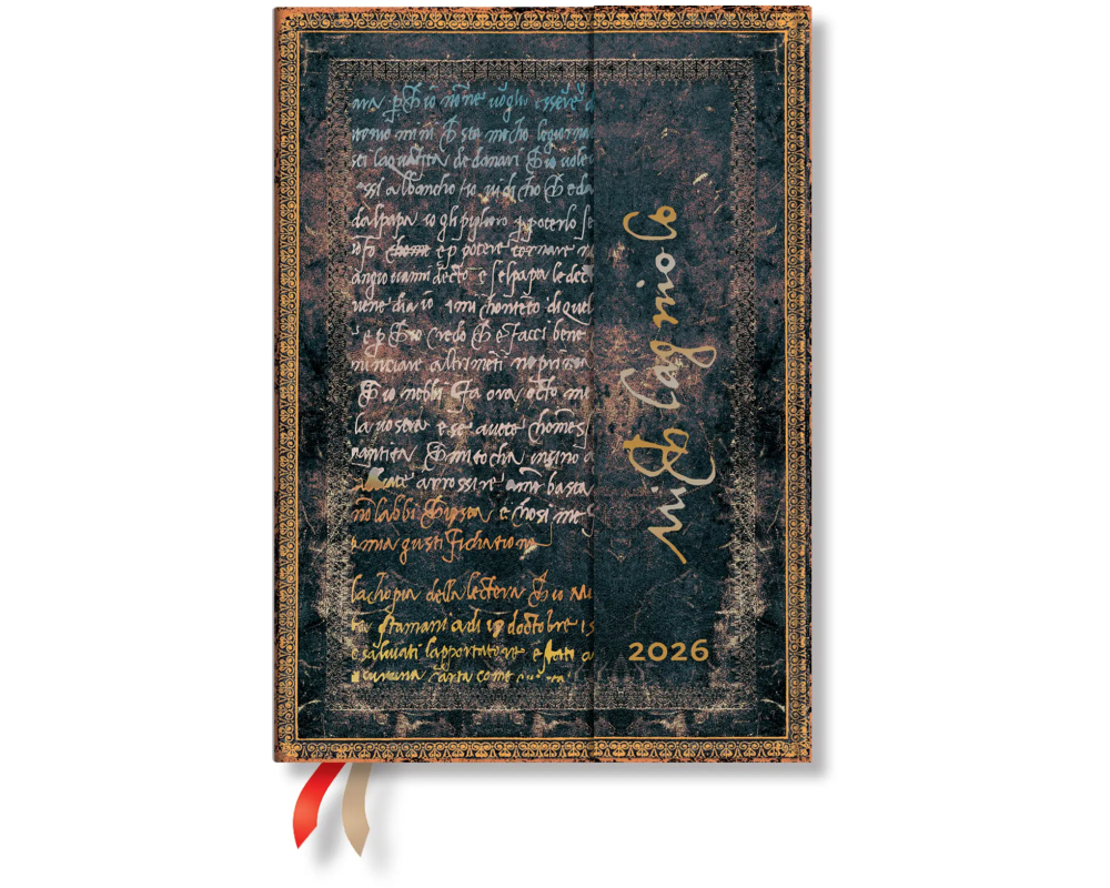 PAPERBLANKS Agenda Michaelagelo 2026 DD0594-1 1W/2S HOR Midi HC DE 13x18cm