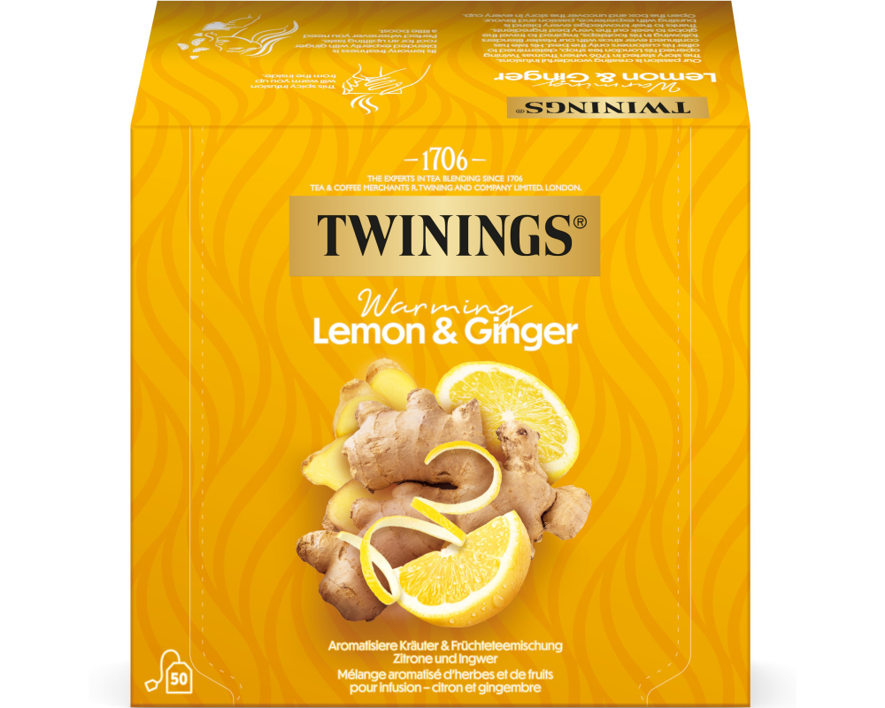 TWININGS Warming Zitrone & Ingwer 100016323 Beutel 1.5g, 50 Stk.