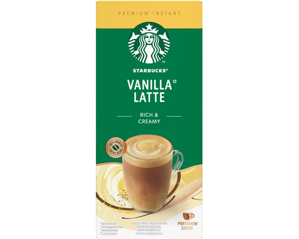 Starbucks Instant Kaffee Vanilla Latte 5 Stück