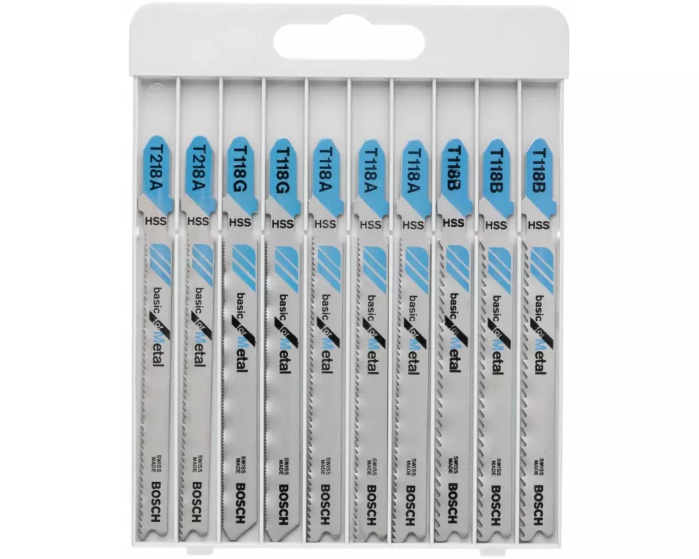 Bosch Professional Stichsägeblätter-Set Basic for Metal, 10-teilig
