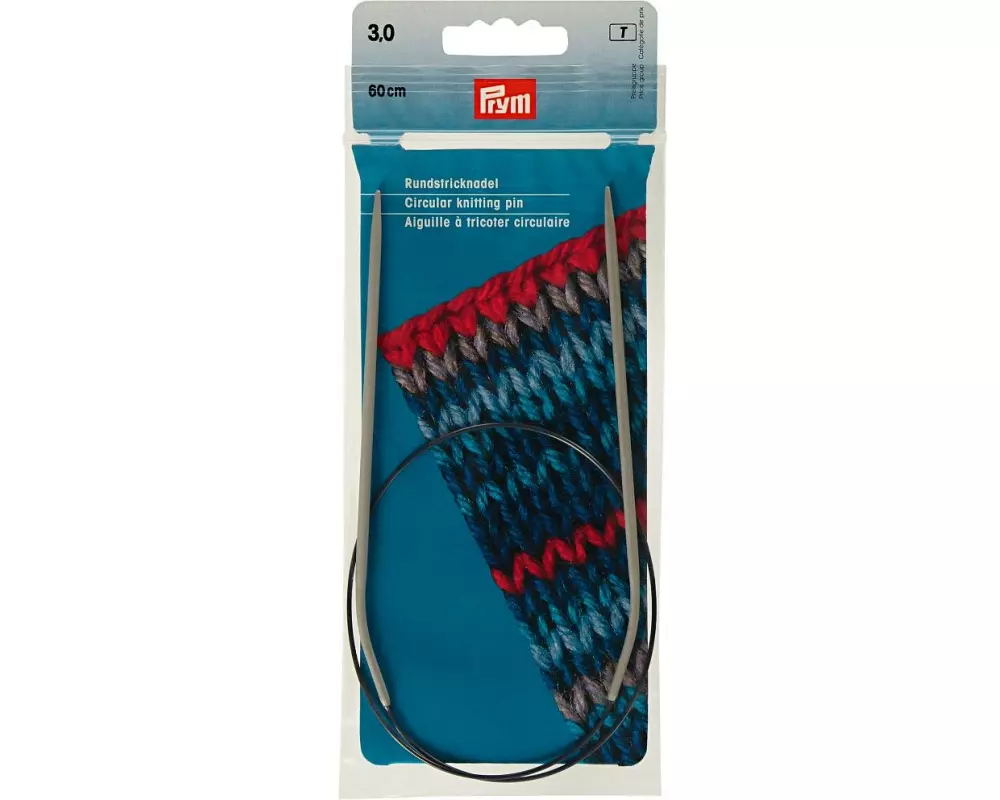 Prym Rundstricknadel Ø 3 mm x 60 cm, Aluminium