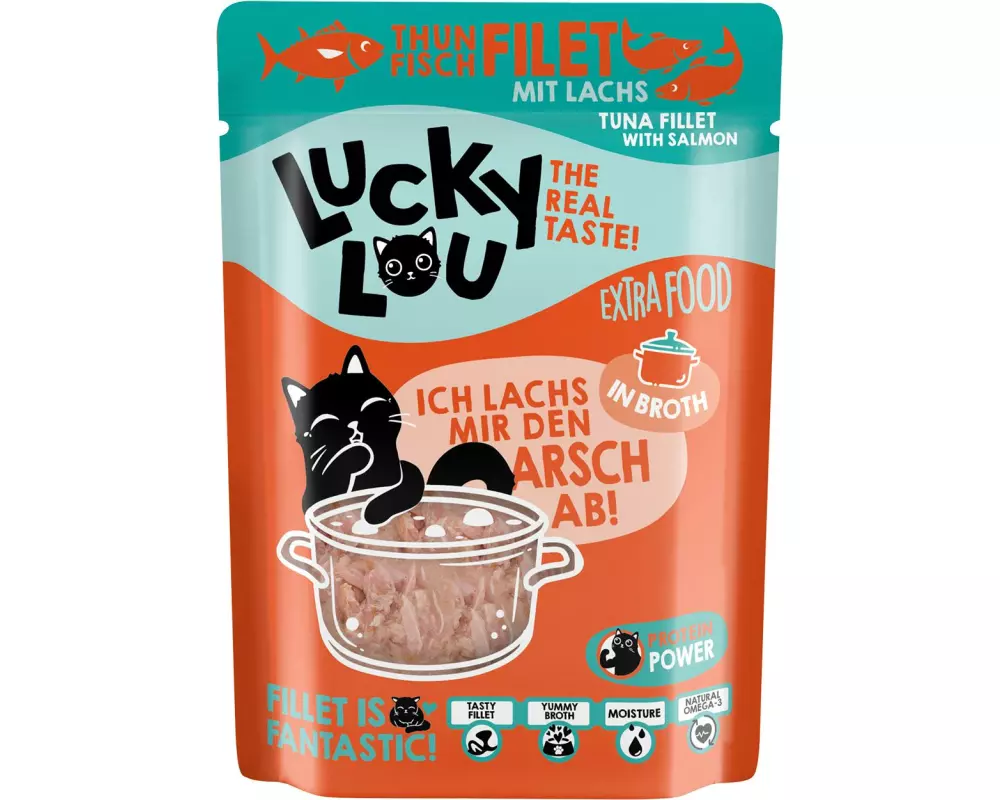 Lucky Lou Extra Food Thunfisch & Lachs in Sud, 70 g