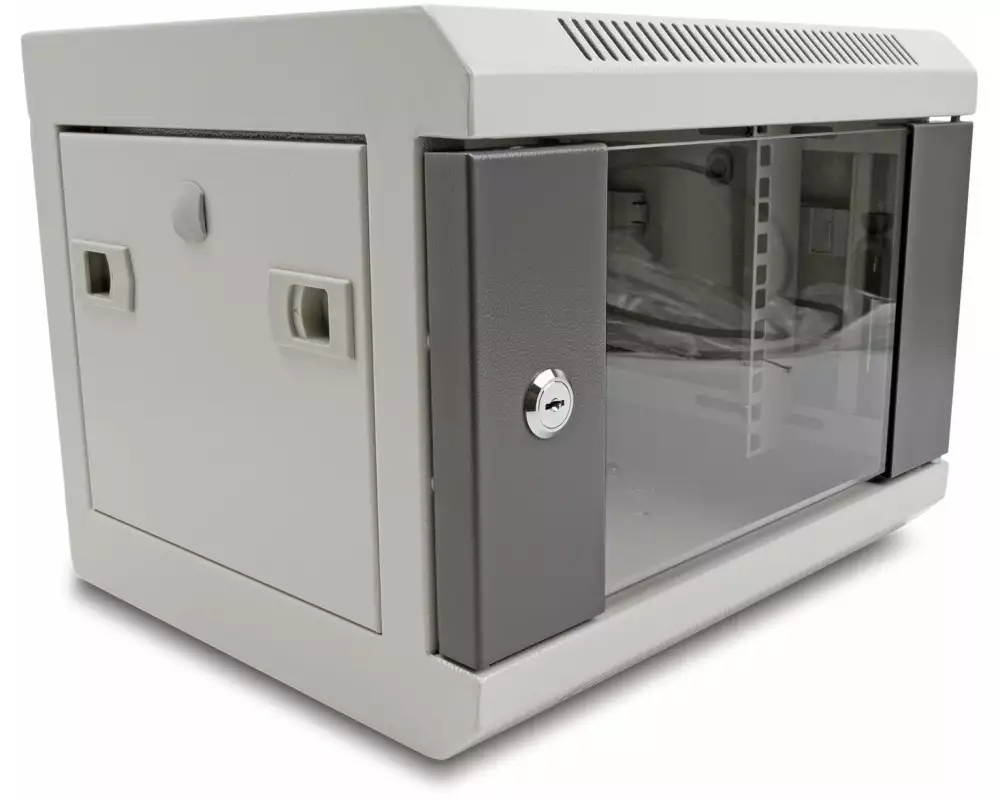 Delock Wandschrank 10" / 4HE / Grau