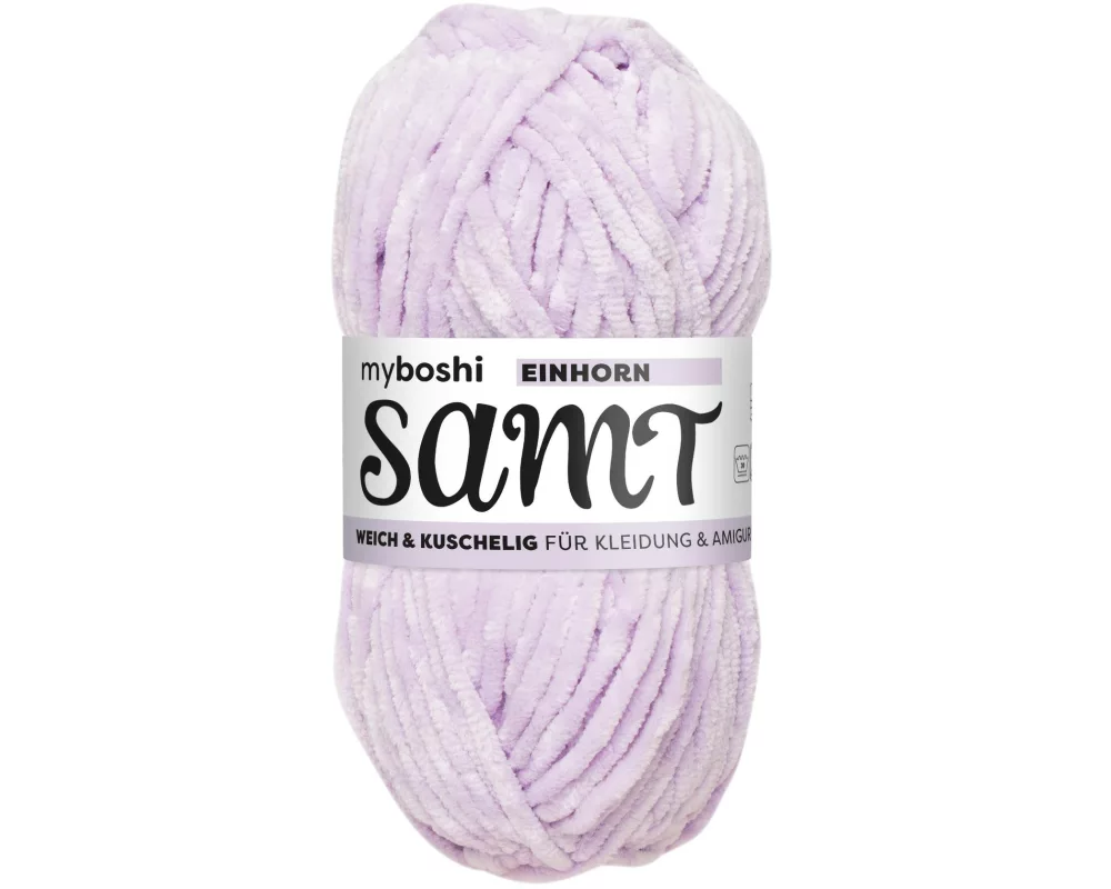 myBoshi Wolle Chenille Samt Einhorn 100 g, 100 m