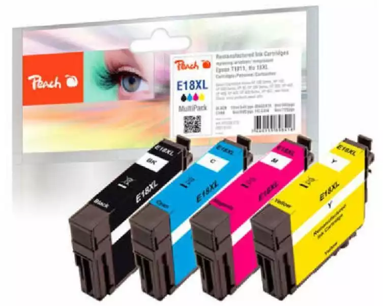 Peach Tinte Epson T1816, No 18XL Multi BK, C, M, Y