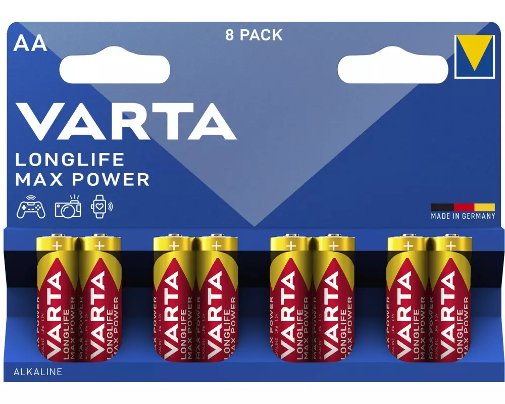 Varta Batterie Longlife Max Power AA , 8 Stück