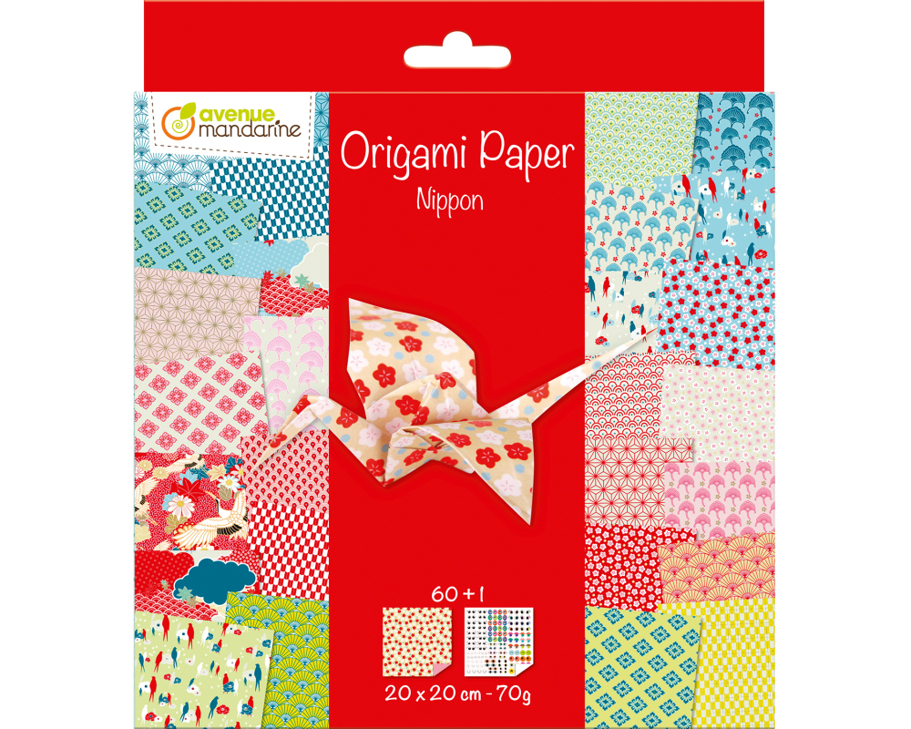 MANDARINE Origamipapier 20x20cm OR514C Nippon 70g 60 Blatt