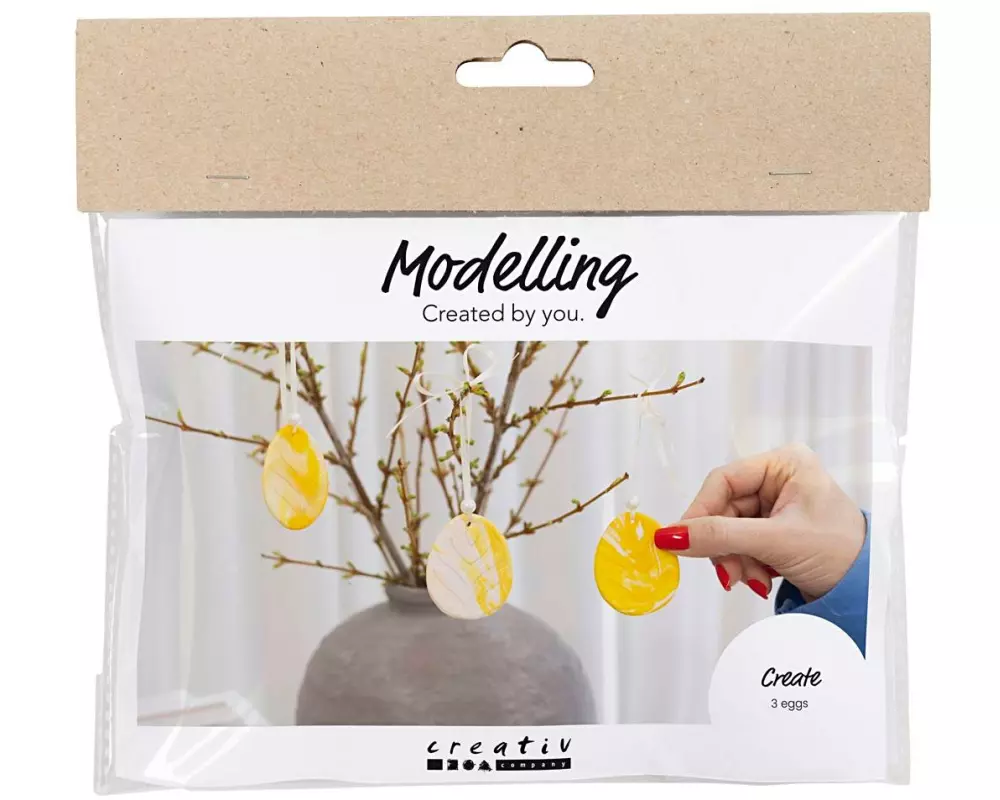 Creativ Company Bastelset Ostern Modellieren 1 Stück, Hellgelb