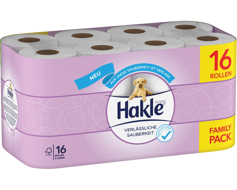 HAKLE Toilettenpapier 4161846 3-lagig, 16 Rollen