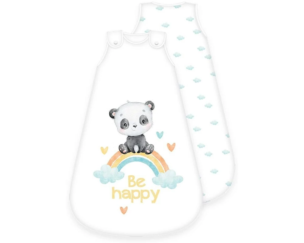 Herding Baby-Ganzjahresschlafsack Regenbogen Panda 70 cm
