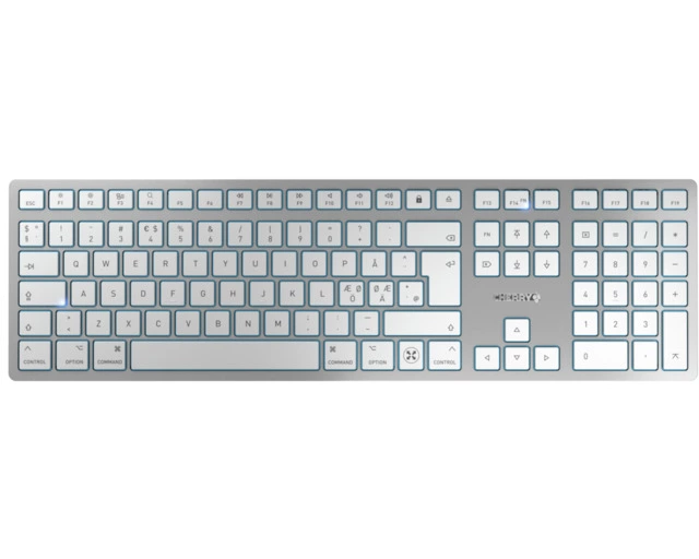 CHERRY KW 9100 SLIM FOR MAC Tastatur Universal USB + Bluetooth QWERTY Englisch Silber