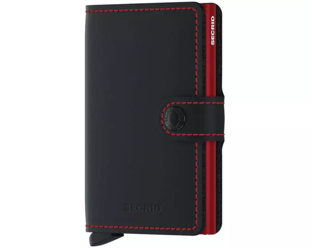 SECRID Portemonnaie Miniwallet Matte Black/Red
