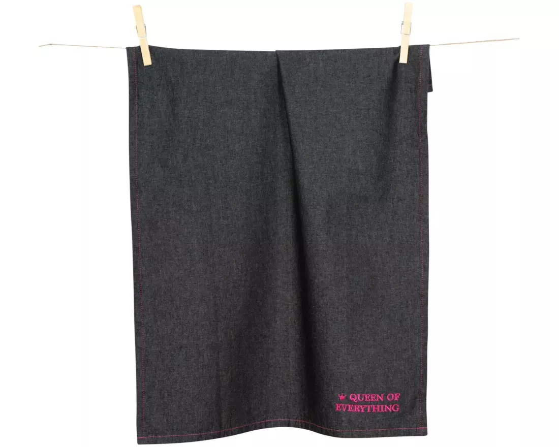 pad Geschirrtuch-Set Denim Queen of everything Schwarz