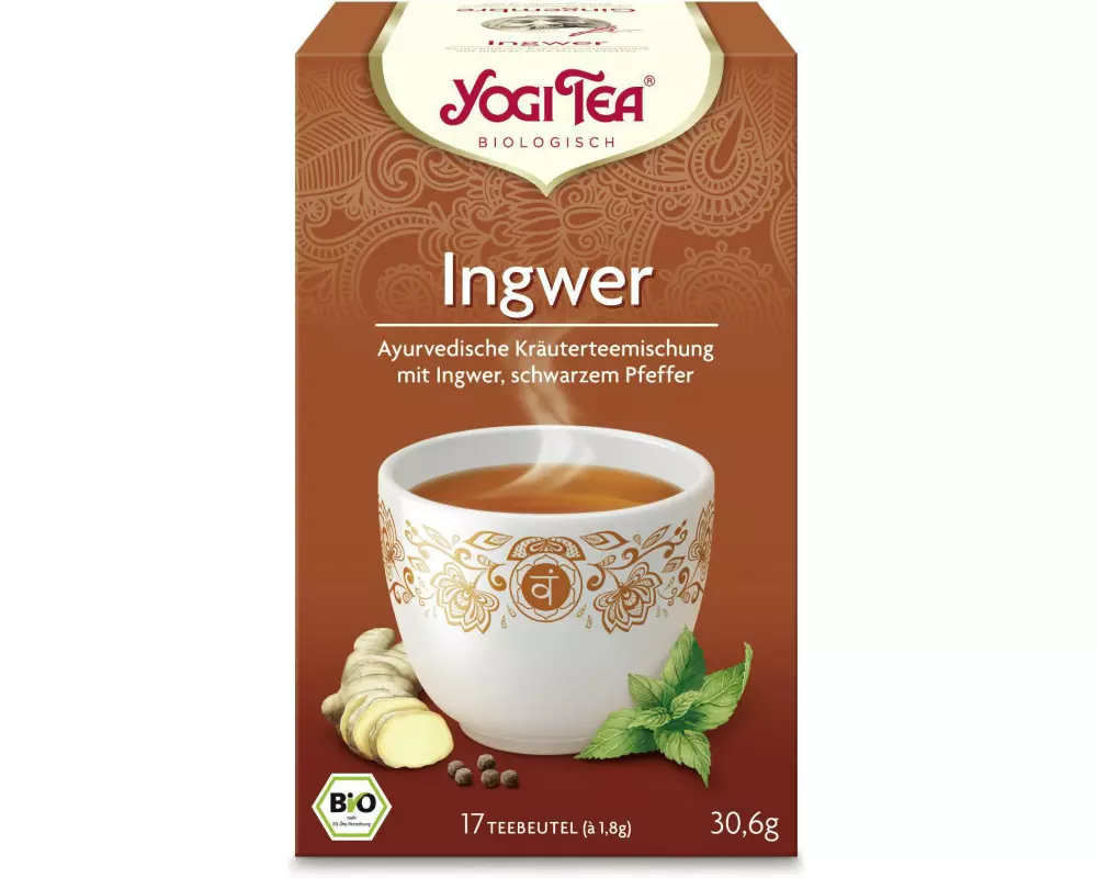 Yogi Tea Teebeutel Bio Kräutertee Ingwer Pack 17 x 1.8 g