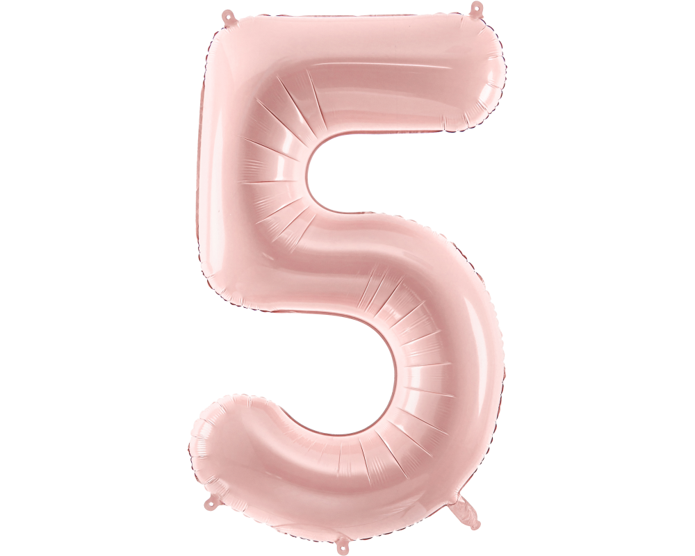 PARTYDECO Folienballon Ziffer 5 72cm FB230P5081J rosa