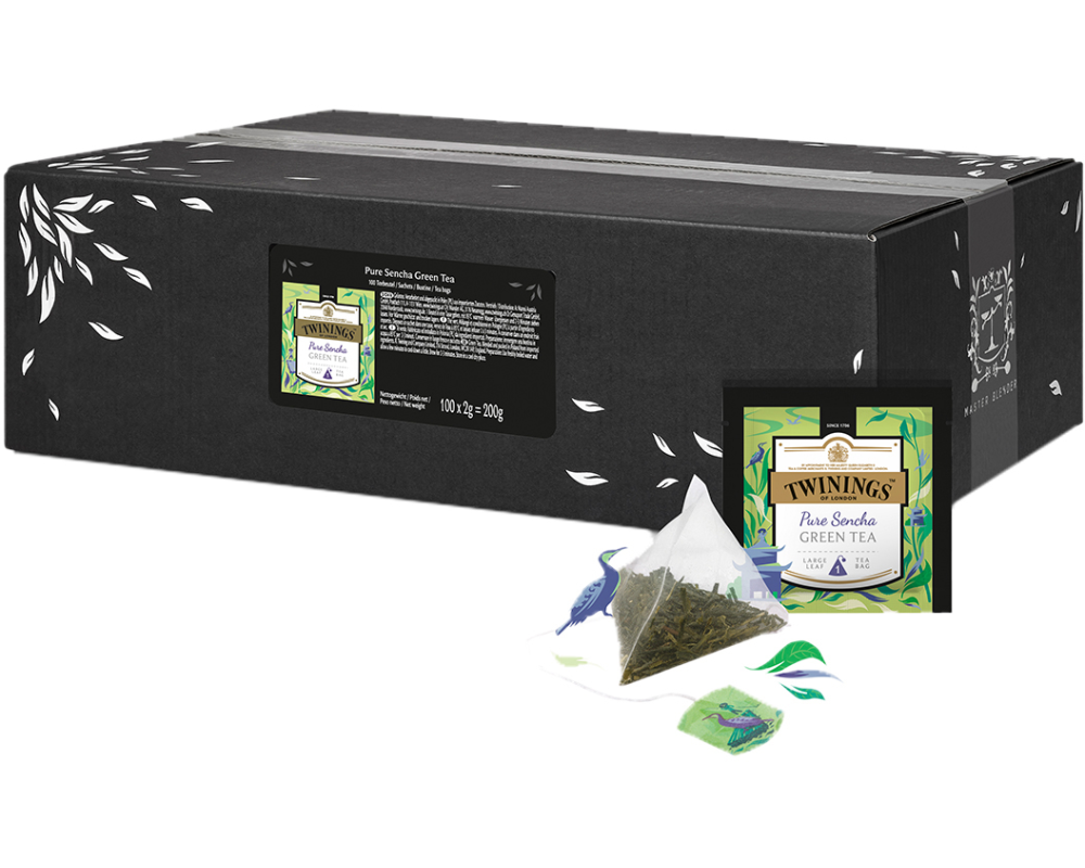 TWININGS Pure Sencha Green Tea 100015077 Pyramide 2g, 100 Stk.