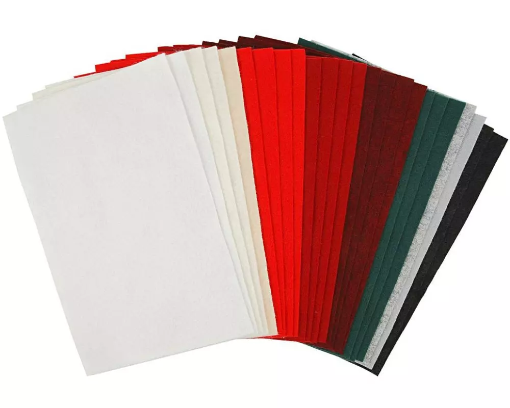 Creativ Company Bastelfilz 1.5 mm, 20 x 30 cm, 24 Stück, Mehrfarbig