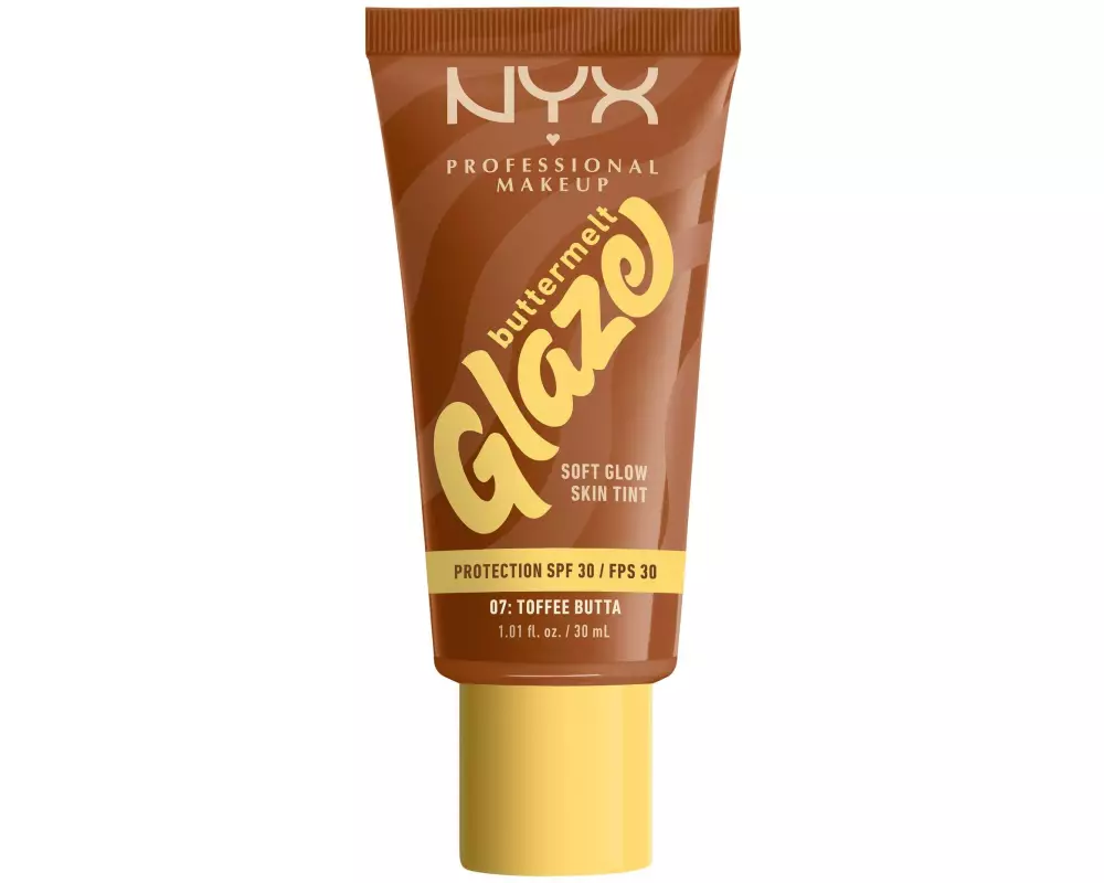 NYX Professional Makeup Foundation Buttermelt Glaze LSF 30 07 Toffee Butta