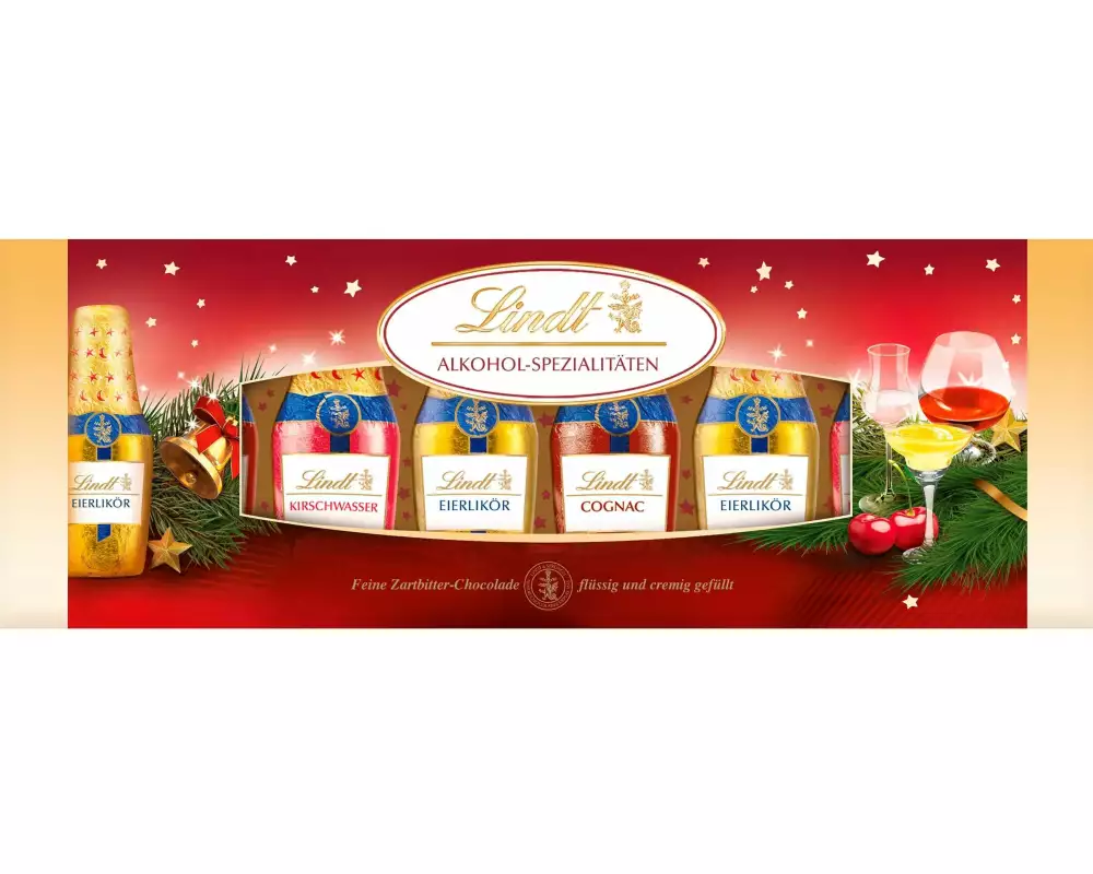 Lindt Schokolade Alkohol Spezialitäten Weihnachten 131 g