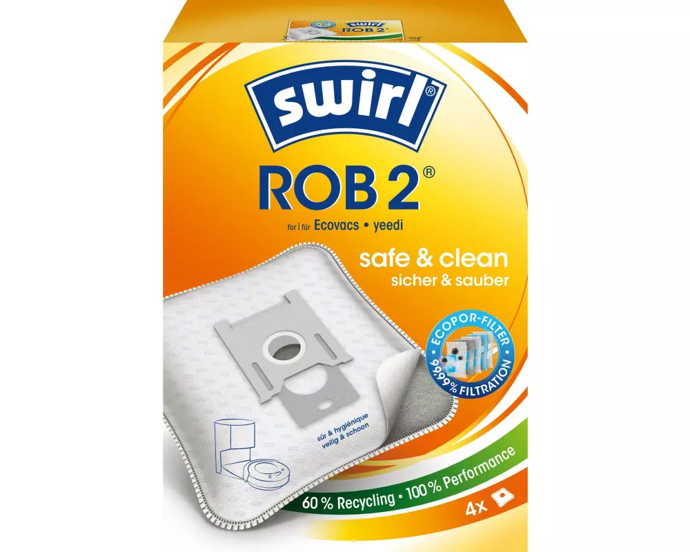 Swirl Staubfilterbeutel ROB 2 EcoPor 4 Stück