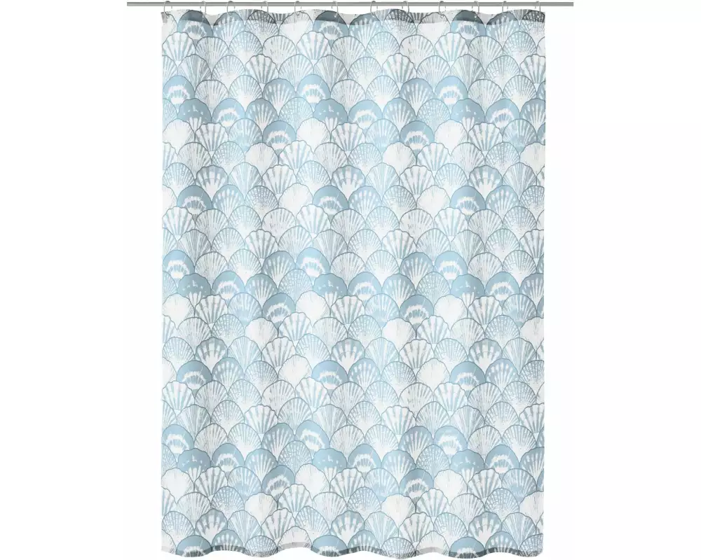 Kleine Wolke Duschvorhang Concha 180 x 200 cm, Hellblau/Weiss