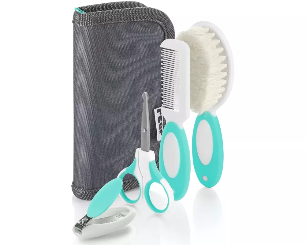 reer Pflegeset 5-teilig Grau/Türkis