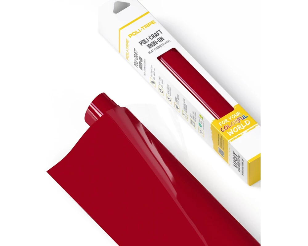 Poli-Tape Aufbügelfolie Poli-Flex turbo, 30.5 x 122 cm, Rot