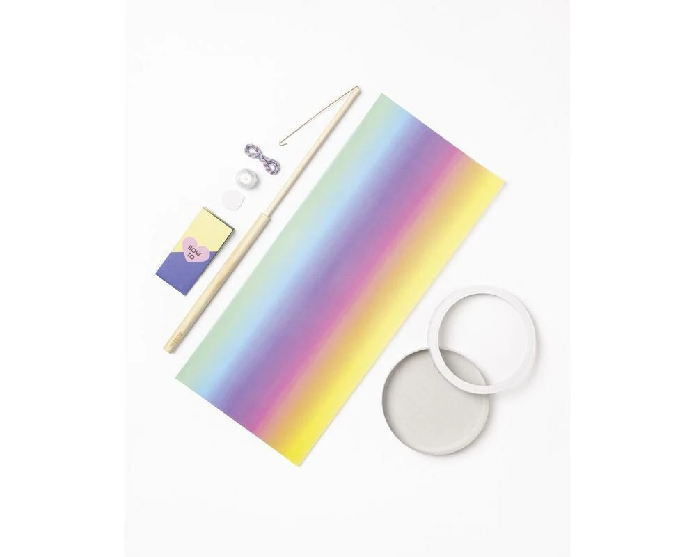 Folia Regenbogenlaterne DIY-Kit inkl. LED-Licht, ca. 15 x 22 cm
