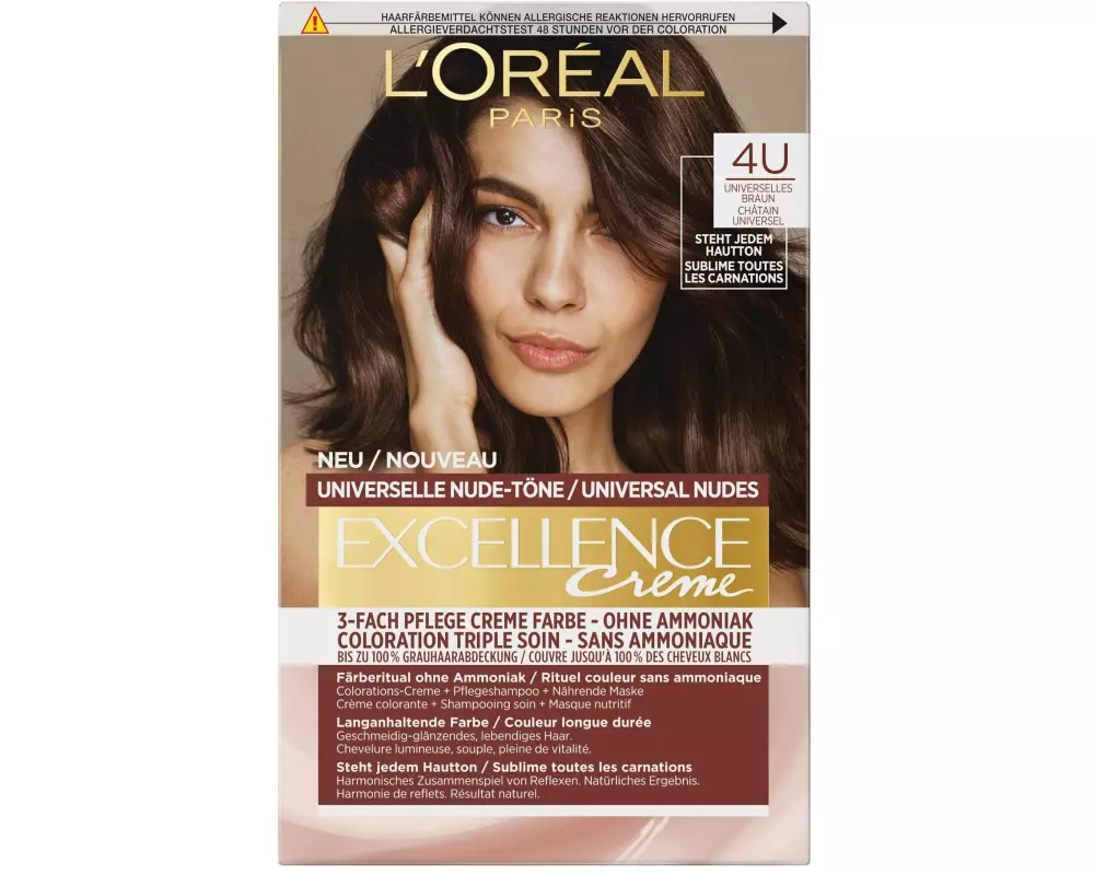 L'Oréal Paris Haarcoloration Excellence Crème Nudes 4U Universelles Braun