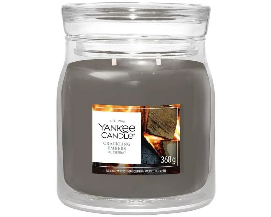 Yankee Candle Signature Duftkerze Crackling Embers Medium Jar