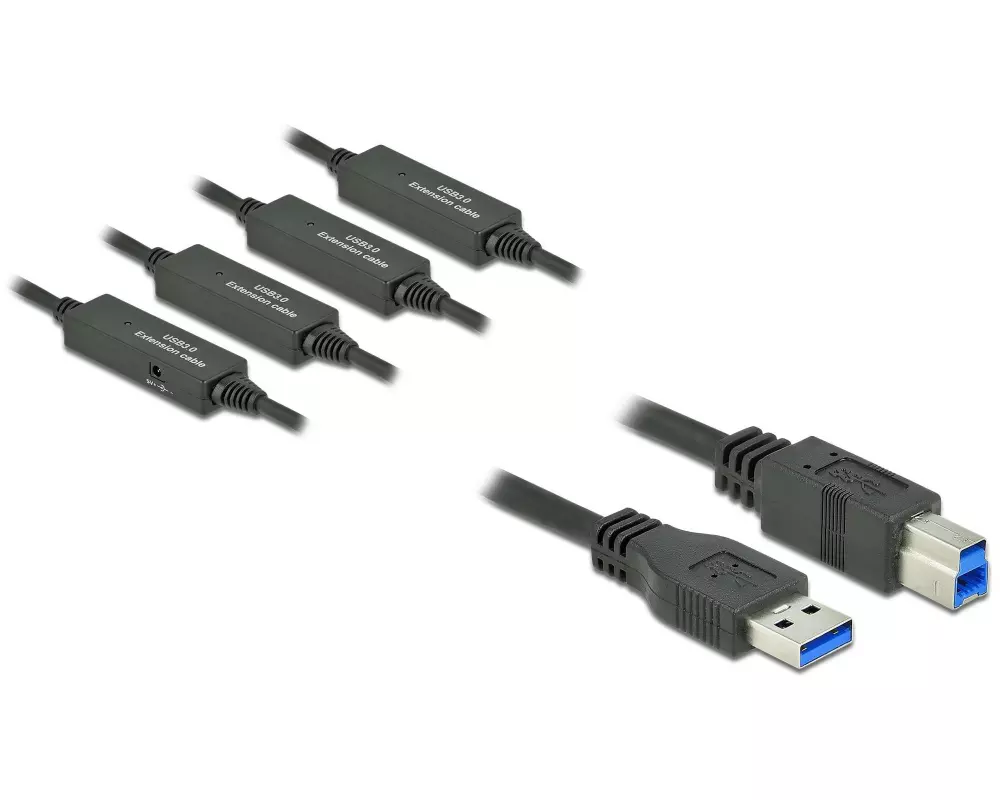 Delock USB 3.1-Kabel USB-A - USB-B 20 m