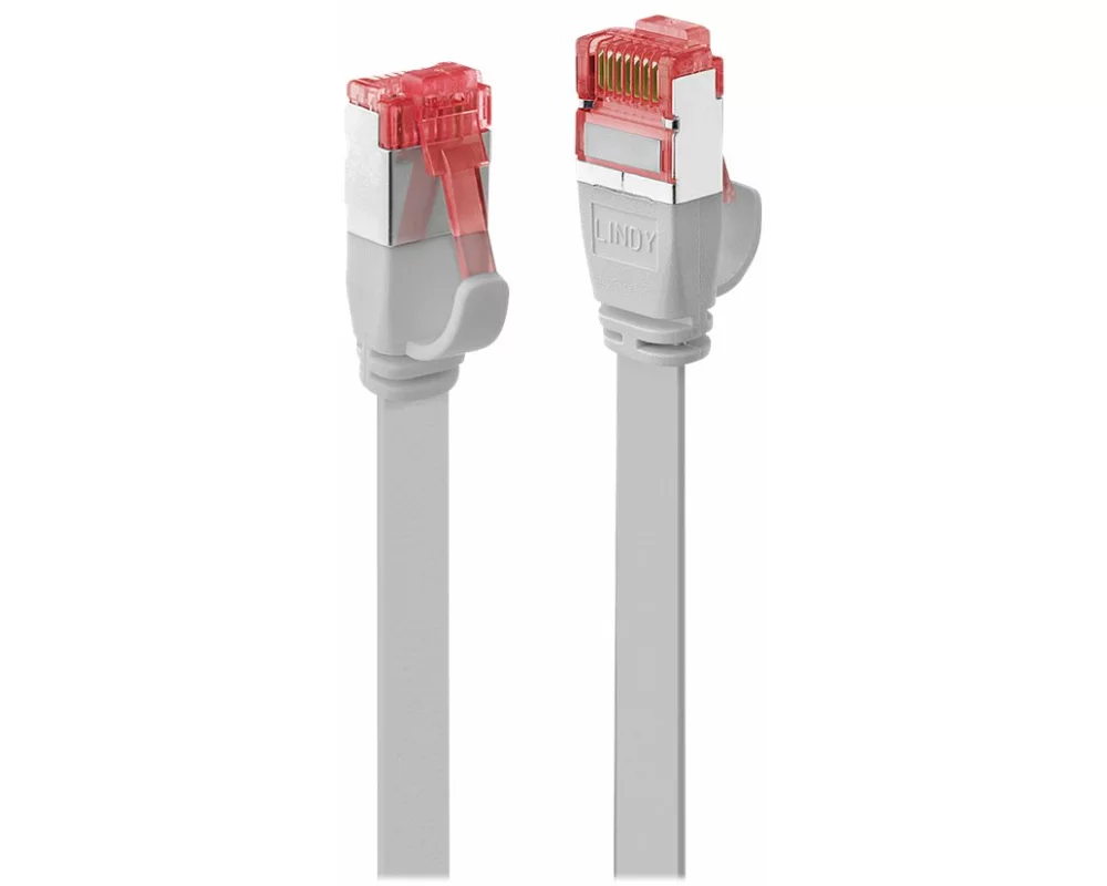 LINDY Cat.6 U/FTP Flat Patch Cable,grey,1m