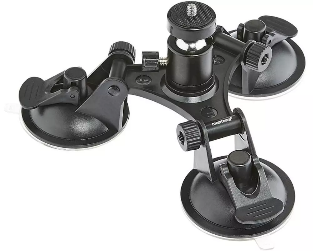 Mantona Saugnapfhalterung 3-Bein L für GoPro