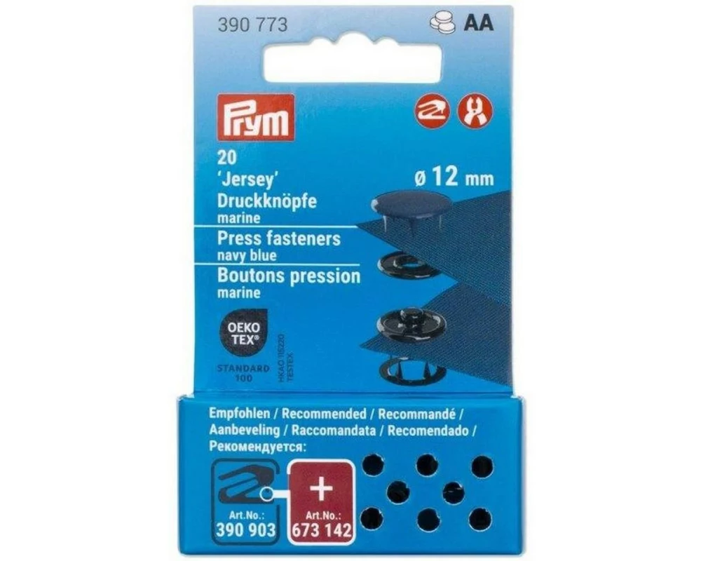 Prym Druckknöpfe Jersey 12 mm, Marine