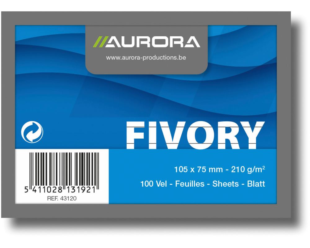 AURORA Karteikarten liniert A7 43120 weiss 100 Stück