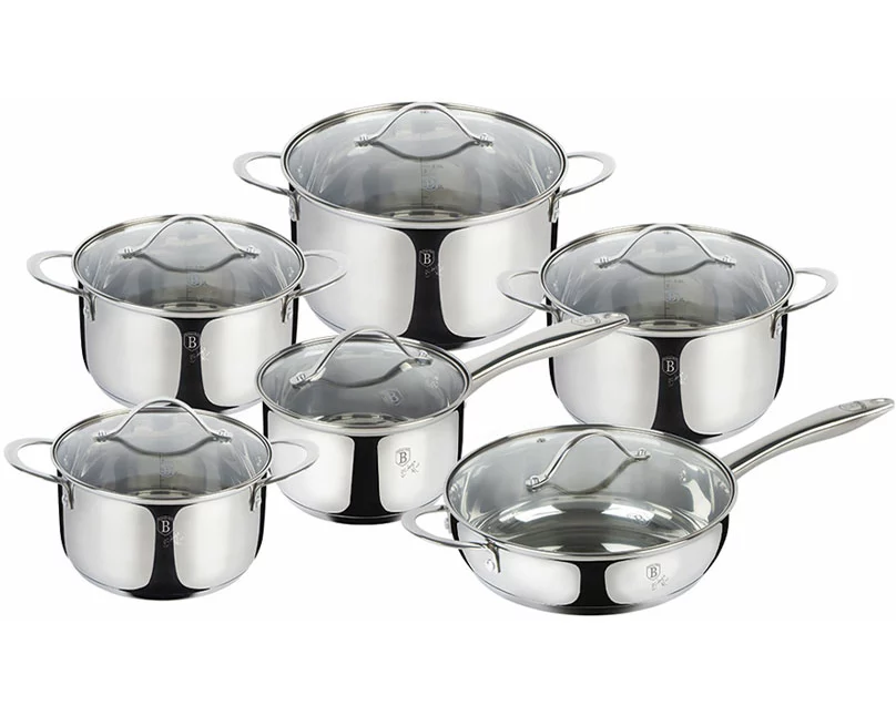 Berlinger Haus 12-teiliges Kochgeschirr-Set Silver Jewellery Collection