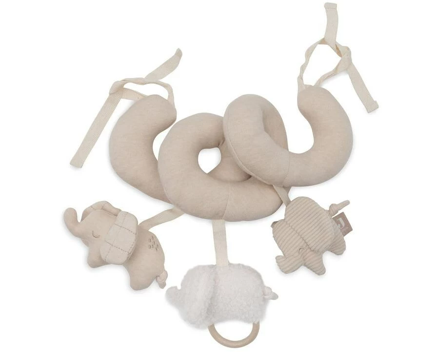 Jollein Kinderwagenspielzeug Aktivitäten-Spirale – Elephant Tales