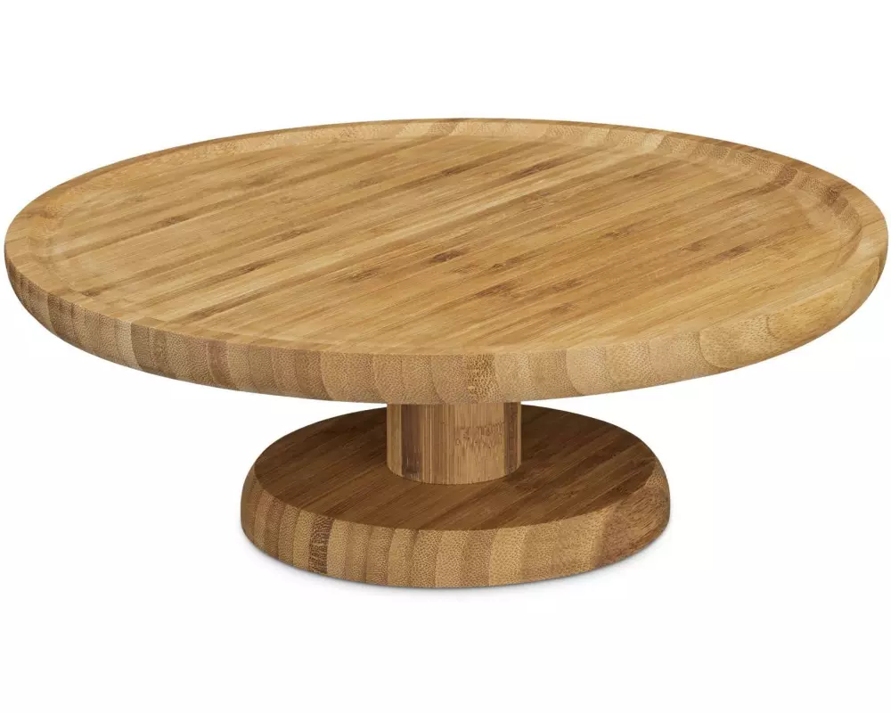 relaxdays Tortenplatte Hellbraun