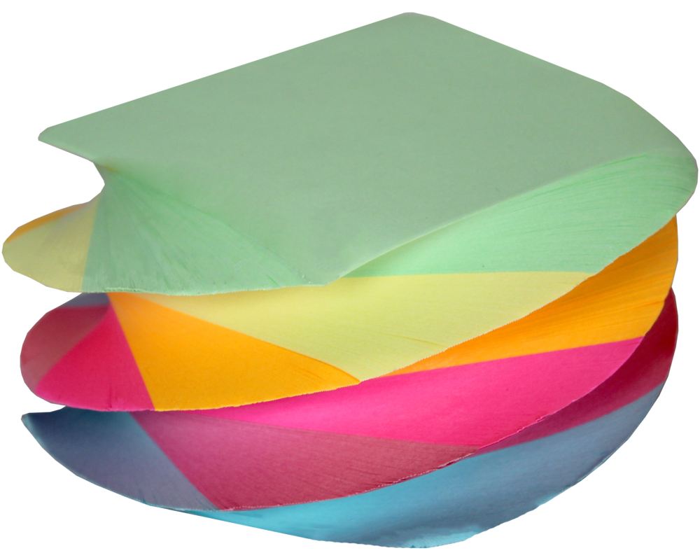 M&M Zettelbox Papier 86x86mm 69110300 farbig gedreht, 80g 600 Blatt