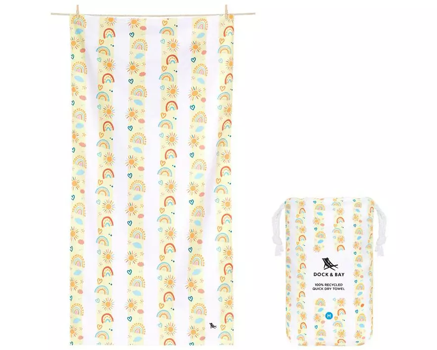 Dock & Bay Strandtuch Rainbow 130 cm x 70 cm, Mehrfarbig