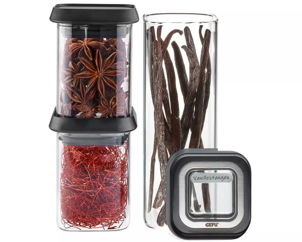 GEFU Vorratsdose Pantry mini 3-teilig, 2 x 0.18 ml/ 0.4 ml