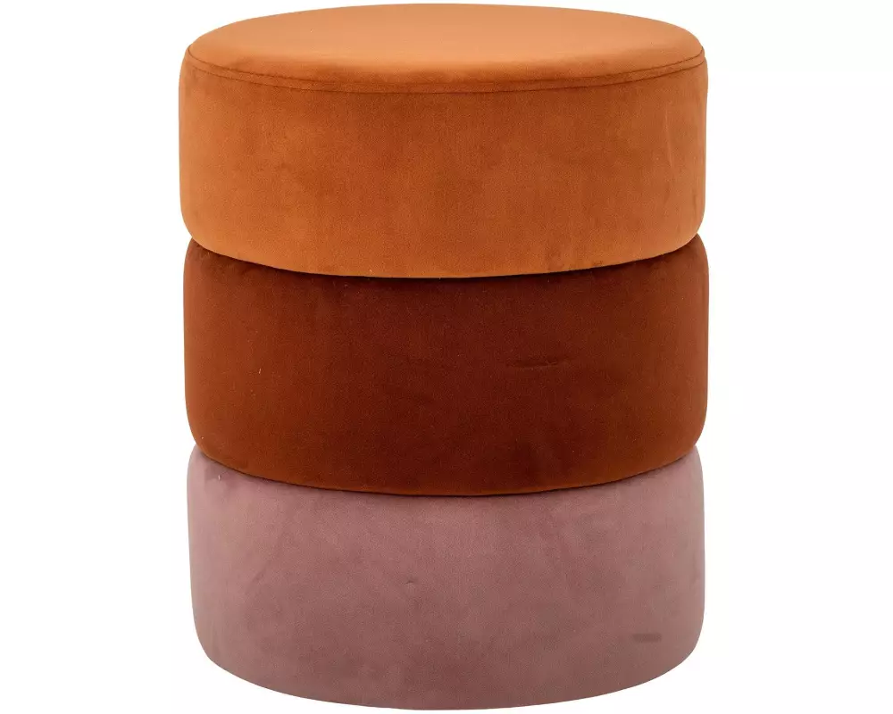 Bloomingville Pouf Bilbao 37 cm x 45 cm, Orange
