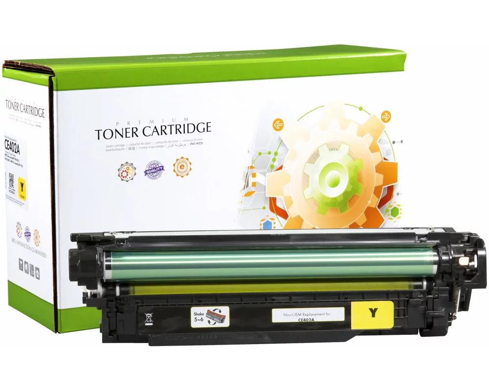 STATIC Toner cartridge compatible with HP CE402A yellow compatible 6.400 pages