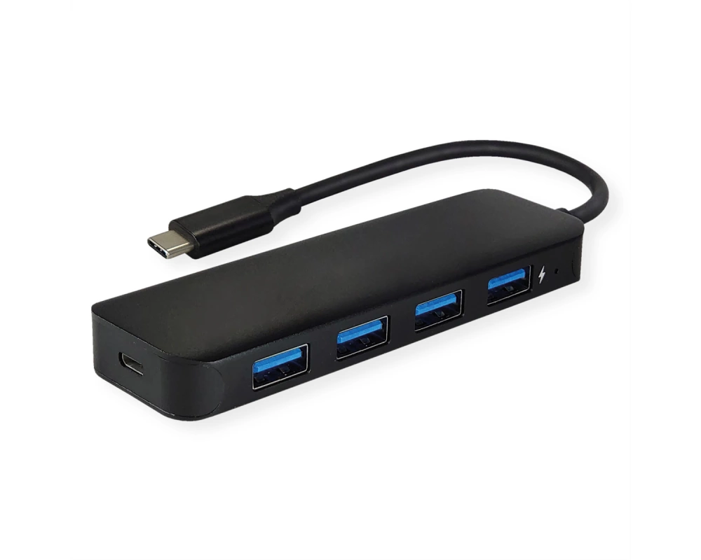 VALUE USB 3.2 Gen 1 Hub, 4fach, Typ C Anschlusskabel