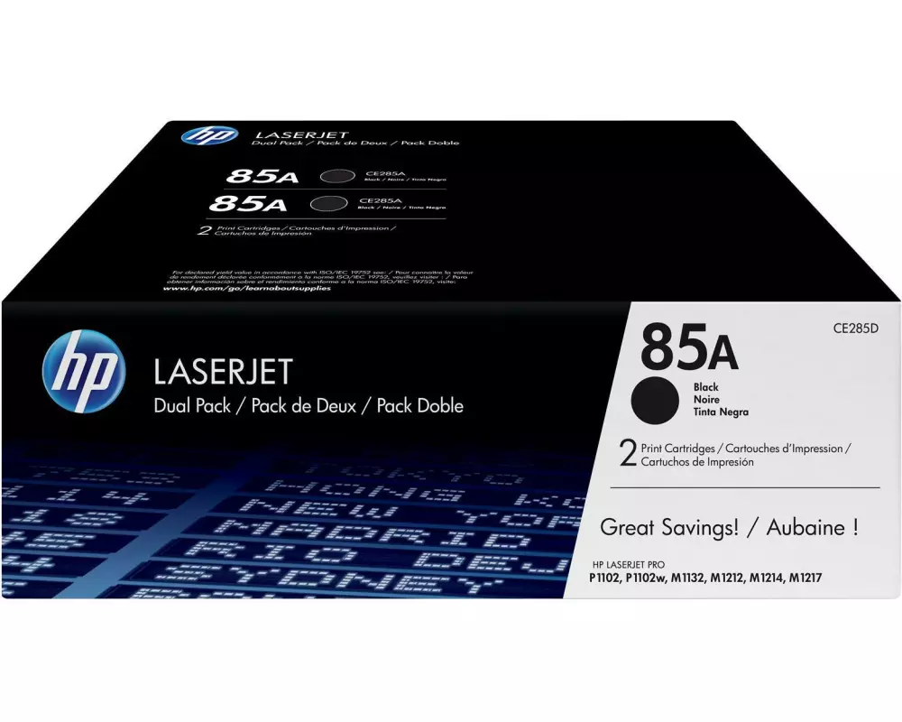 HP Toner Nr. 85A (CE285AD) Black (2er-Pack)