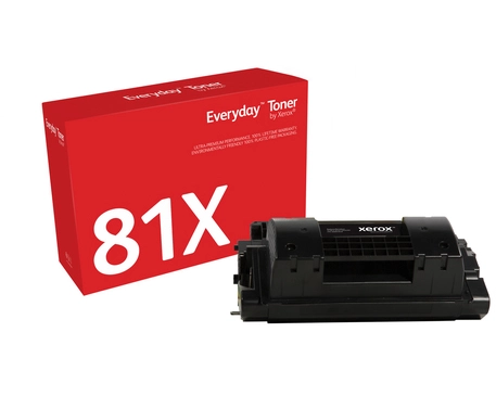 Everyday Black Toner by compatible with HP 81X (CF281X), High capacity. Black toner page yield: 25000 pages, Printing colours: Black, Quantity per pack: 1 pc(s)