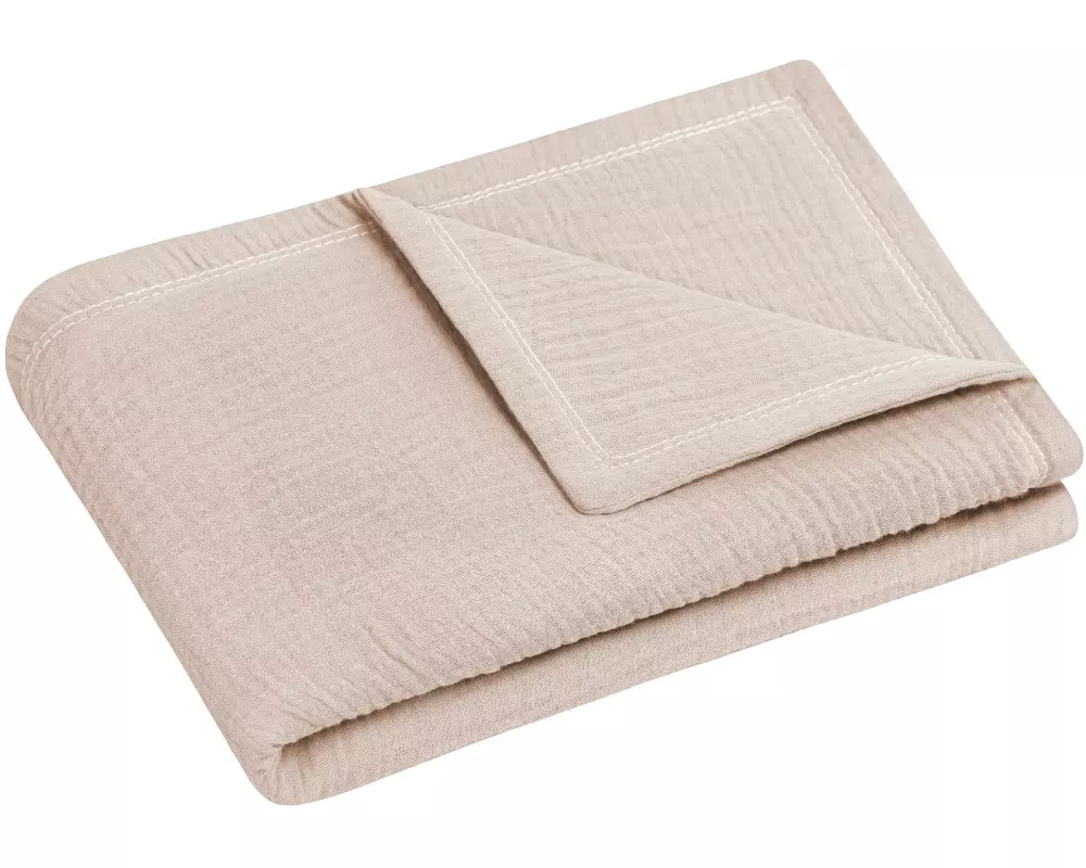 Julius Zöllner Kuscheldecke aus Baumwollmusselin Sand 70 x 100 cm