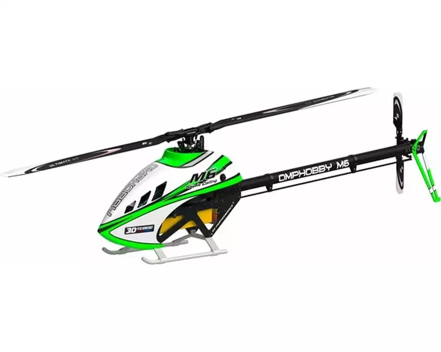 OMPHobby Helikopter M6 Aurora-green Bausatz und Rotorblätter