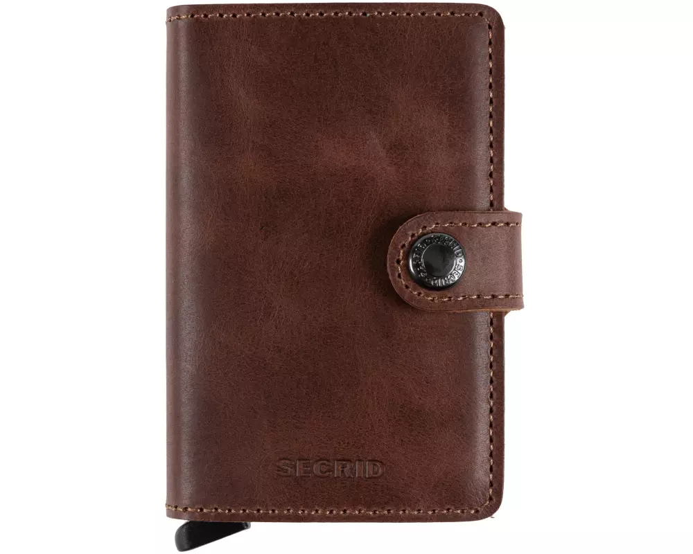 SECRID Portemonnaie Miniwallet Vintage Braun