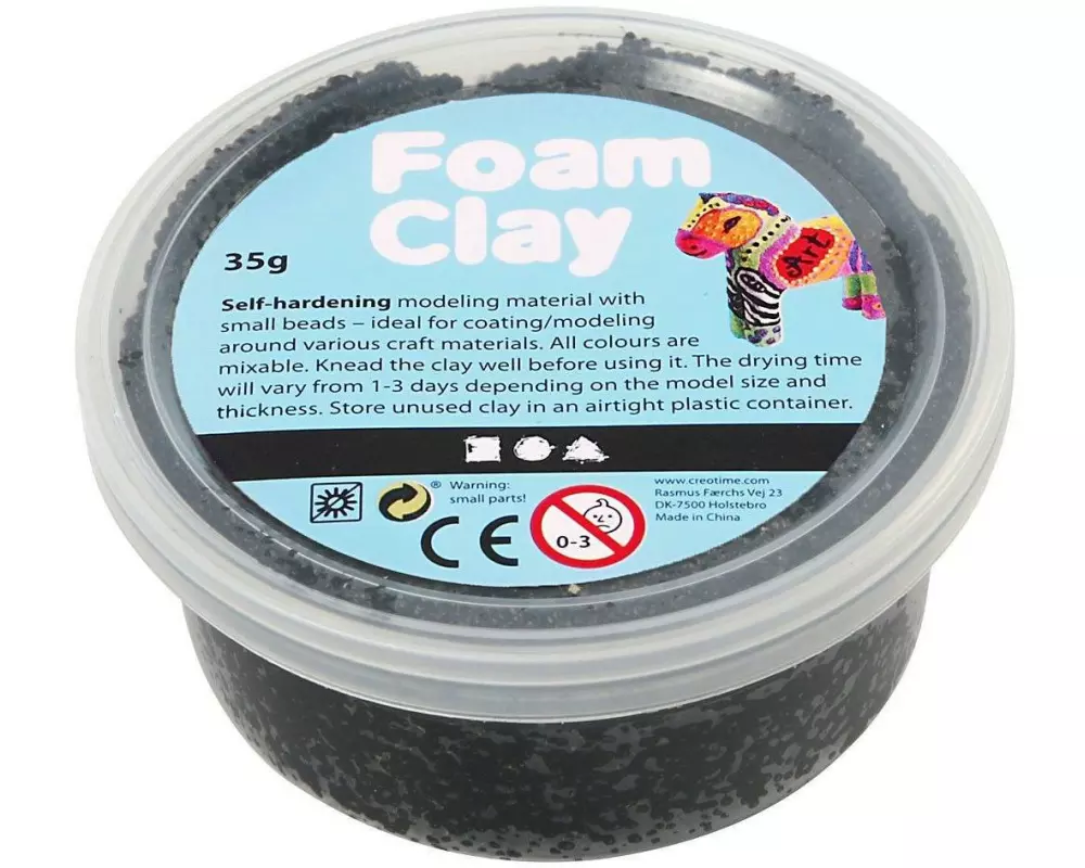 Creativ Company Modelliermasse Foam Clay 35 g Schwarz
